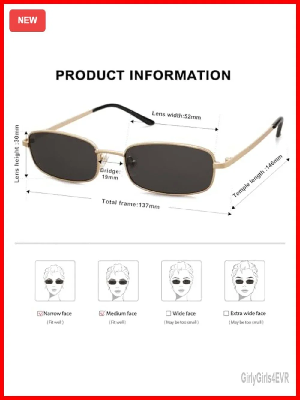 N/A trendy rectangle